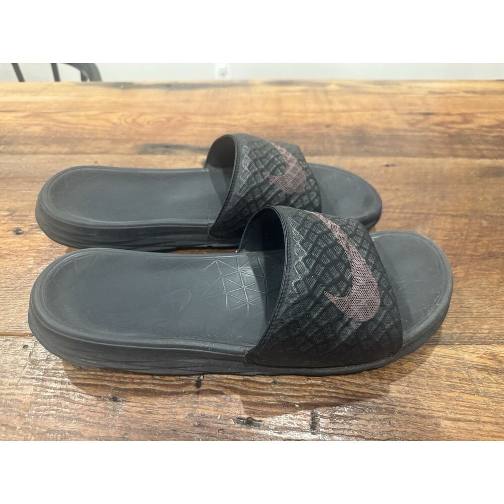 Nike Benassi Solarsoft Slide 2 705474-091 Men’s 13 Black Tear